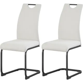 xonox.home Schwingstuhl Webstoff creme 2er Set