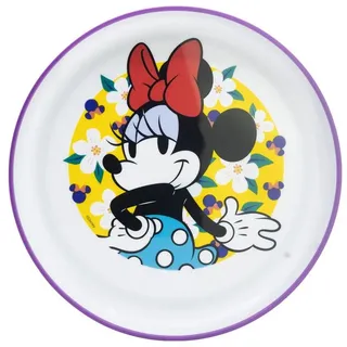 Disney Minnie Mouse Teller Kinder Teller mit Basis Premium Bicolor für Esstisch und Alltag