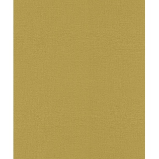 Rasch Vliestapete 555929 Gelb-Ocker Uni 10,05 m x 0,53 m