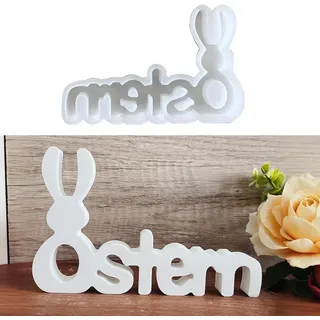 Minicloss Modellierwerkzeug Ostern Silikonformen Hase Gießform Osterdeko weiß