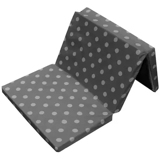 bambini Kinder - Reisebettmatratze Dots grau 120 x 60 cm m. 5 cm Komforthöhe TOP