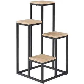 [en.casa] Blumentreppe Ameland 60 x 30 cm Schwarz