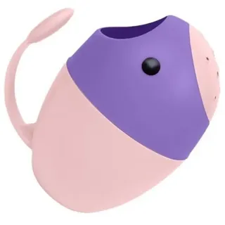 Damaiyyy Haarwaschbecher,Kinder Baby Shampoo Cup Spülbecher Wasserfall Bad Rinser Becher Bad Duschbecher Shampoo Rinser Krug Flusher Cup Schutz Augenspülbecher für Kinder und Ältere, Pink
