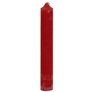 B&S Spitzkerze Rustikale Stabkerze durchgefärbt rot Ø 3,7 x 25 cm rot