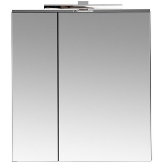 Lomadox Spiegelschrank PUEBLA-56-BLACK 60cm, LED-Beleuchtung, matt schwarz schwarz