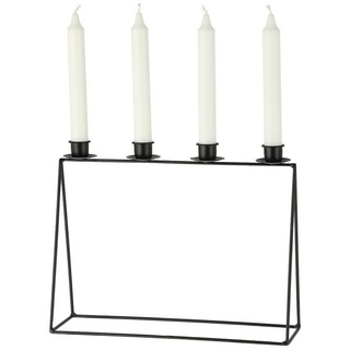 Spetebo Adventskranz Metall Advents Kerzenständer schwarz 32 cm - eckig schwarz 32 cm x 25 cm