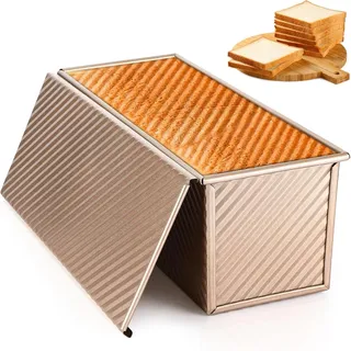 Brotbackform aus Kohlenstoffstahl mit Deckel – Antihaft-Toastbrotform & K