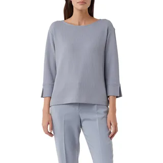 COMMA Strukturiertes Sweatshirt mit 3/4-Ärmeln und U-Boot-Ausschnitt - 44