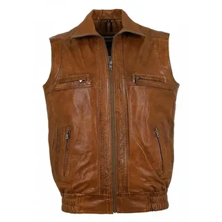 Maddox Lederweste Maddox - Herren Lederweste Lammnappa cognac braun 50