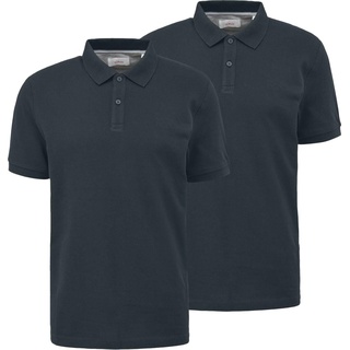 S.Oliver, Herren, Shirt, Herren Poloshirt 100% Baumwolle bequem hochwertig Knopfleiste 2 Stück, Grau, (L)