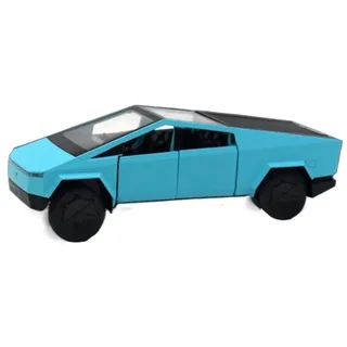 1:32 Für Tesla Cybertruck Pickup Legierung Automodell Diecast Metall Geländewagen LKW Automodell Sound Licht Kinder Spielzeug Geschenk (Color : Blu, Size : No Box)