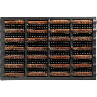 Fußmatte Rimini 568-1, ASTRA, rechteckig, Höhe: 30 mm, Schmutzfangmatte, mit Kokosbürsten, In -und Outdoor geeignet beige|schwarz
