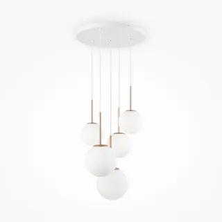 Maytoni Basic Form 5-flg. E14 30 cm rund goldfarben