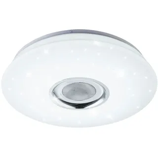 Deckenleuchte Lautsprecher Bluetooth Wohnzimmerlampe Sterneneffekt Deckenlampe dimmbar, weiß, RGB LED 24 Watt 1120Lm warm-kaltweiß, DxH 40x7 cm