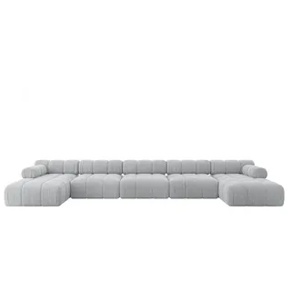 altdecor Eckcouch Cord 8-Sitzer Grau