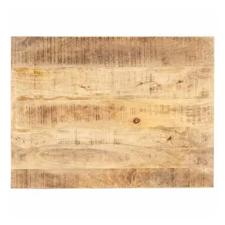 furnicato Tischplatte aus Vollholz 80 x 70 cm in natürlicher Farbe (1 St), Robuster Esstisch-Aufsatz mit Holzträgern für Gastronomie und Cafés braun 70 cm x 1.6 cm x 80 cm