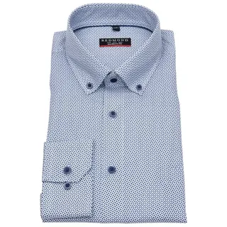 Redmond Langarmhemd leicht tailliert bügelfrei Button-Down-Kragen blau 3XL