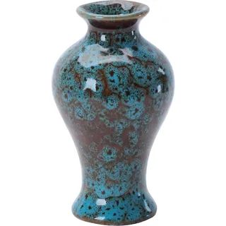 Dekorative Vase  Glasiertes Porzellan Im Chinesischen Stil  Wohnaccessoires  10,5 × 6 Cm  Rot/gelb/blau/grün  Einzigartiges Handgefertigtes Geschenk