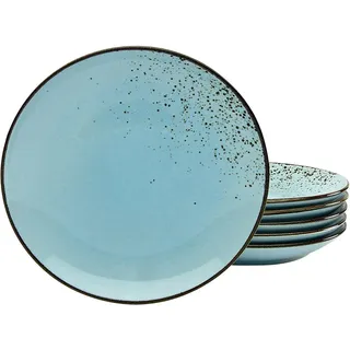 CreaTable Dessertteller Nature Collection 21 cm hellblau 6er Set