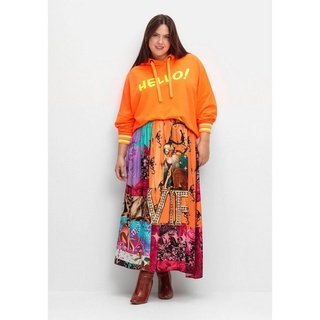 Sheego Sommerrock Große Größen mit Seitentaschen, aus Viskosequalität orange