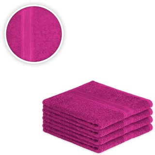 EXKLUSIV HEIMTEXTIL 4 x Handtuch 500 g/m2  50 x 100 cm Pink