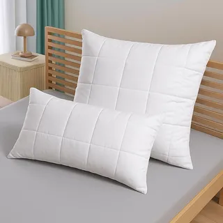 Traumschlaf Alpaka Kopfkissen Kapok 40x80 cm - weiß