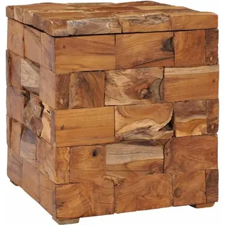 Vidaxl Storage Stool Solid Teak Wood