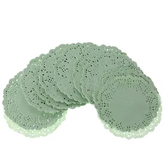 Platzdeckchen aus Papier, rund, Spitze, für Hochzeit, Event, Party, Tischdeckchen, Untersetzer, Tischset, 100 Stück