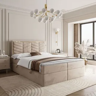 Lukmebel AURORA 140 x 200 cm Beige/Gold