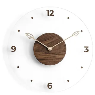 Schlichte, Transparente Skandinavische Wanduhr Fürs Wohnzimmer (siehe Foto)