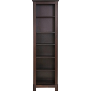 Standregal HOME AFFAIRE "Rauna" Regale Gr. B/H/T: 57,4 cm x 180 cm x 38 cm, braun (dunkelbraun) Standregale Höhe 180 cm, aus massiver Kiefer