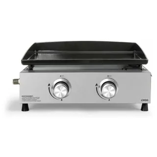 5000-watt-gasgrillplatte mit 45,5 x 35,5 cm großer emaillierter stahlplatte Livoo DOC323I