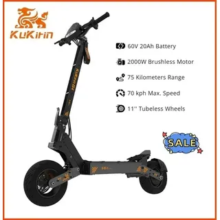 11 Zoll Elektroroller Off-Road 60V 20AH KuKirin G4 Klappbar E-Scooter bis 75KM