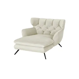 Jette Home Longseat-Sessel Samt Caldara ¦ creme ¦ Maße (cm): B: 130 H: 95 T: 160.0