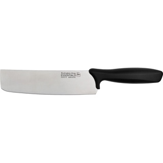Rockingham Forge RF ESSENTIALS Nakiri Messer aus Edelstahl – 6,5“ Klinge mit schwarzem POM Griff, Japanisches Messer