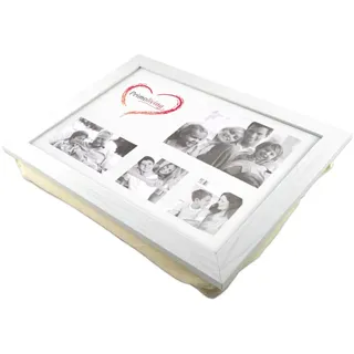 PrimoLiving Knietablett mit Fotorahmen - 43 x 32,5 x 8 cm – Tablett als Laptopunterlage – Sofa oder Bett-Tablett – P-793