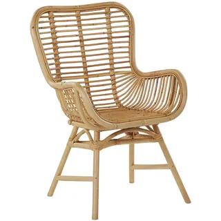 Beliani Esszimmerstuhl TOGO Rattan beige