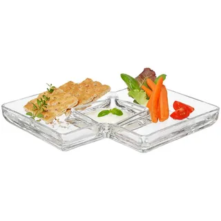 LEONARDO Kabarett Sezione 32 x 21,9 cm Glas Transparent Klar