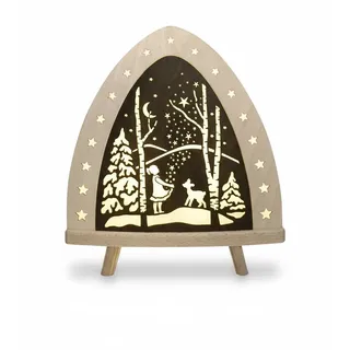 Sterntaler LED Holzleuchte Hirsch Erzgebirge Seiffen Handarbeit Weihnachtsdeko