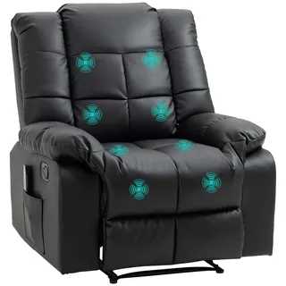 Homcom Massagesessel Kunstleder 94 x 99 x 99 cm schwarz