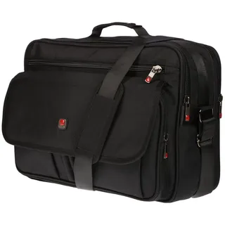 Christian Wippermann Umhängetasche XXL Umhängetasche Flugbegleiter Herren Tasche Messenger (1-tlg), Arbeitstasche DIN A4 schwarz