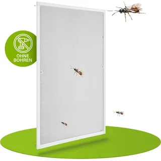 Juskys Fliegenschutzgitter mit Aluminiumrahmen 100 x 120 cm weiß