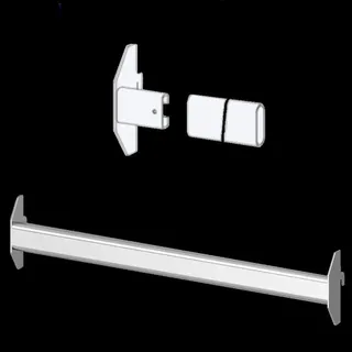 12401-00009= Tragestange 15x30 L 800 verchromt RA50 für Element System Wandregal