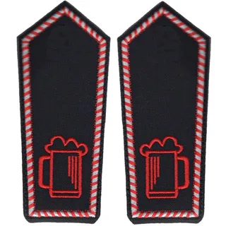 Dienstgrad-Schulterklappen NRW Spezial mit Klett: Obergetränkewart (rot/silber)