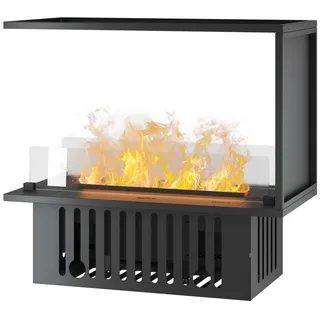 Infire Elektrokamin INVAPO Inside U800 Elektrokamineinsatz, Wasserdampfkamin mit 3D Flammeneffekt schwarz