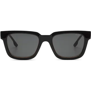 KOMONO Bobby Black Tortoise Unisex Quadratische Bio-Nylon-Sonnenbrille für Damen und Herren mit UV-Schutz und kratzfesten Gläsern