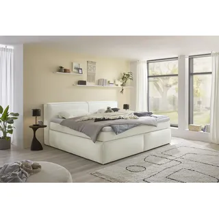 Stella Trading Boxspringbett Sandon 180 x 200 cm H3/H4 Ivory