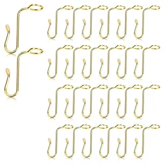 Quiceerly 50 Stück Kleiderbügel-Verbinder, Haken Zur Kleiderbügelverlängerung, Stabiler Kleiderbügel-Verbinder für Kleiderbügel, Gold