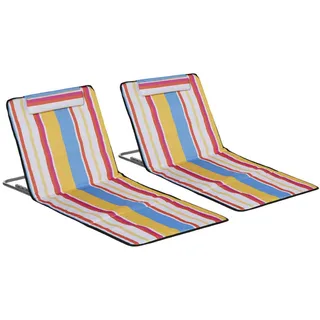 Outsunny Strandmatte 53 x 45 x 124 cm Mehrfarbig