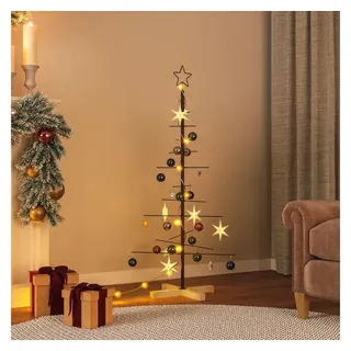 vidaXL Weihnachtsbaum Metall Schwarz 120 cm